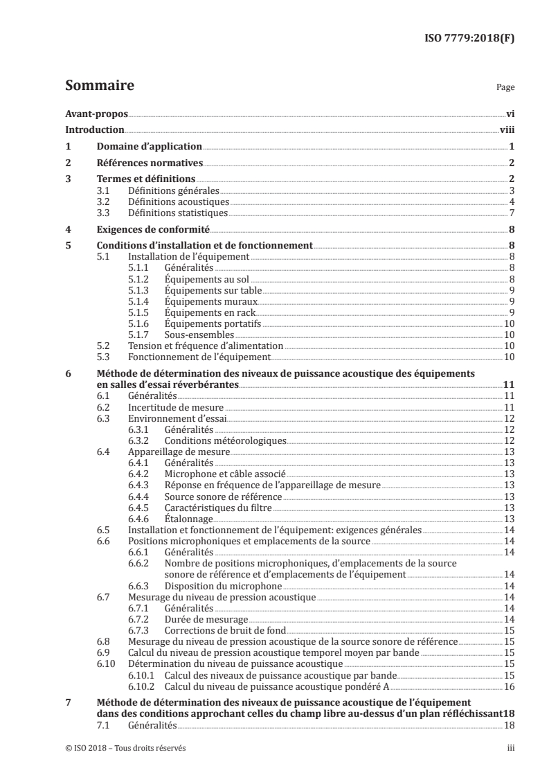 ISO 7779:2018 - Acoustique — Mesurage du bruit aérien émis par les équipements liés aux technologies de l'information et aux télécommunications
Released:11/16/2018