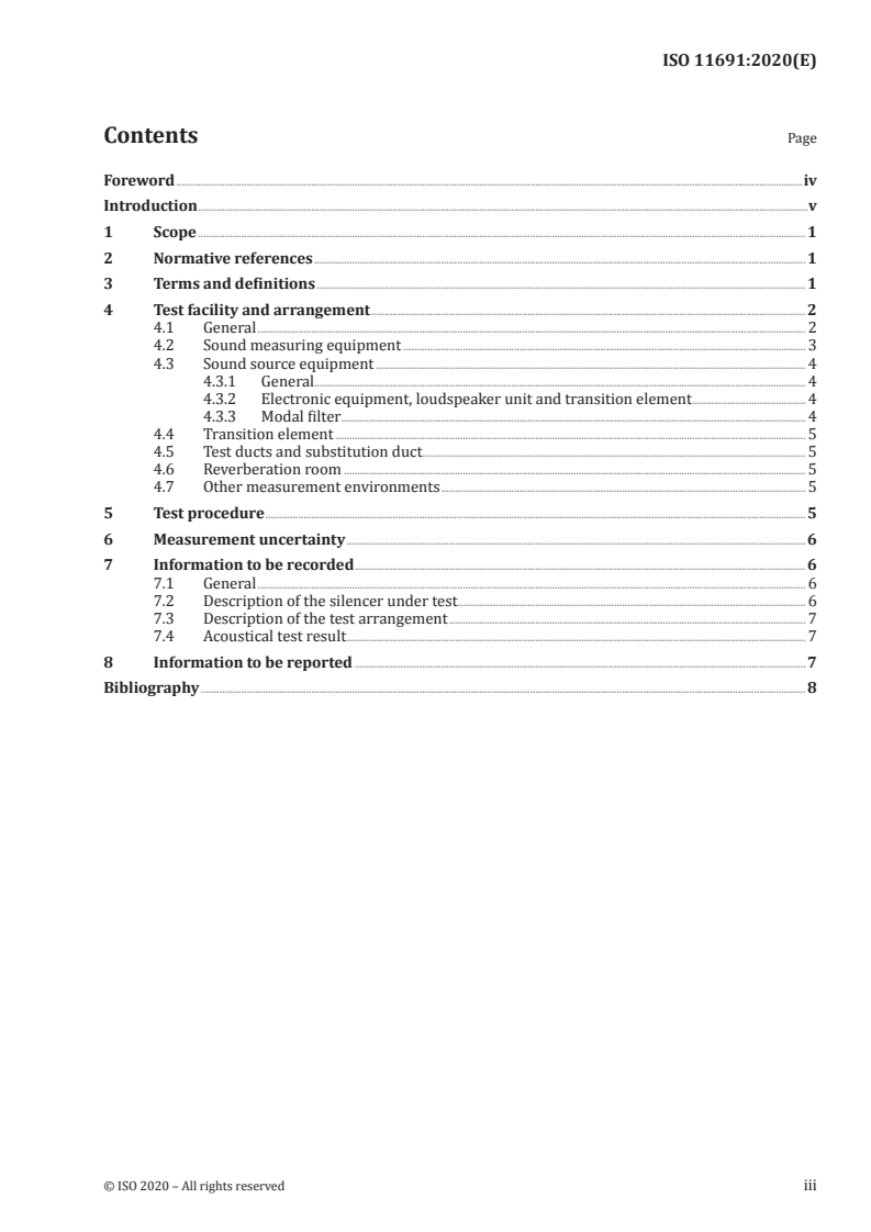 ISO 11691:2020 - Acoustics — Measurement of insertion loss of ducted silencers without flow — Laboratory survey method
Released:7/1/2020
