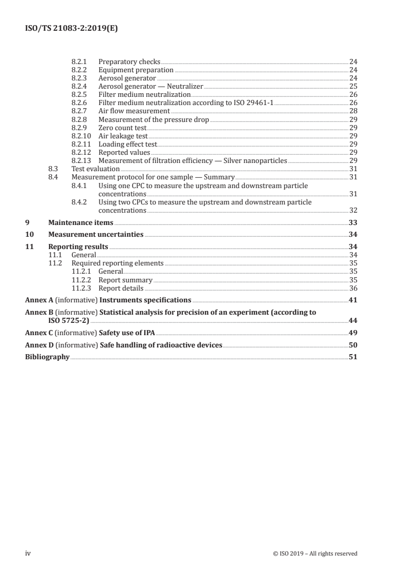 ISO/TS 21083-2:2019 ISO/TS 21083-2:2019 - Test method to measure the efficiency of air filtration media against spherical nanomaterials — Part 2: Size range from 3 nm to 30 nm
Released:3/22/2019 - Page 4 preview
