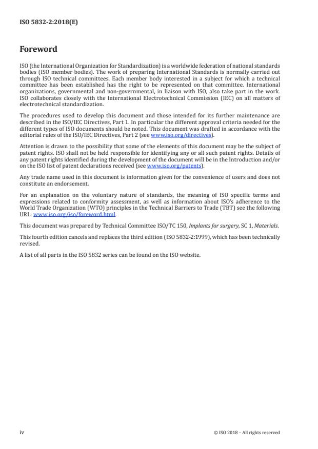 ISO 5832-2:2018 ISO 5832-2:2018 - Implants for surgery -- Metallic materials - Page 4 preview