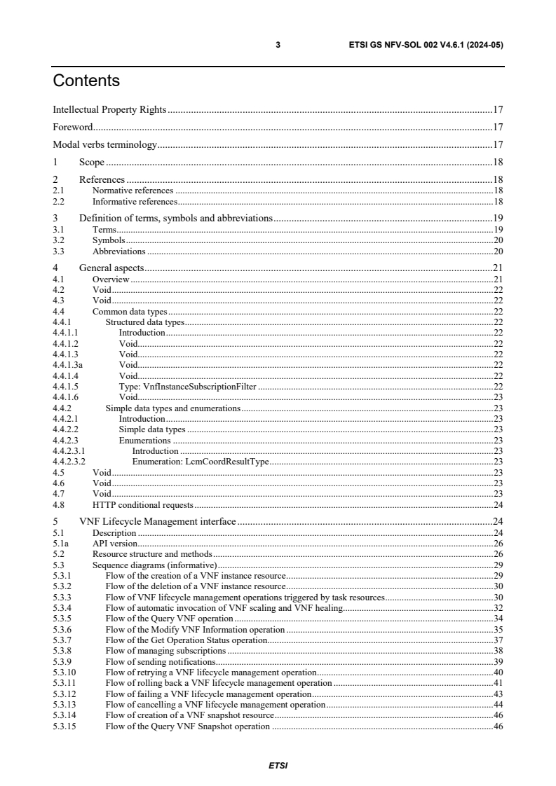 ETSI GS NFV-SOL 002 V4.6.1 (2024-05) - Network Functions Virtualisation (NFV) Release 4; Protocols and Data Models; RESTful protocols specification for the Ve-Vnfm Reference Point