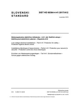 SIST HD 60364-4-41:2017/A12:2019 SIST HD 60364-4-41:2017/A12:2019 - Page 1 preview