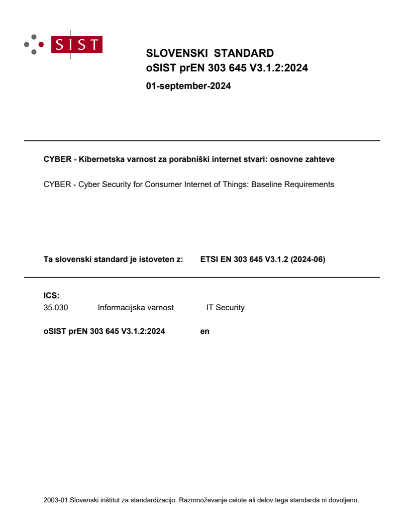 prEN 303 645 V3.1.2:2024 - BARVE