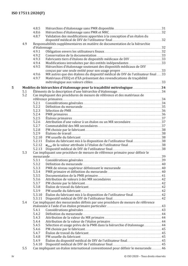 ISO 17511:2020 ISO 17511:2020 - Dispositifs médicaux de diagnostic in vitro -- Exigences pour l'établissement d'une traçabilité métrologique des valeurs attribuées aux étalons, aux matériaux de contrôle de la justesse et aux échantillons humains - Page 4 preview