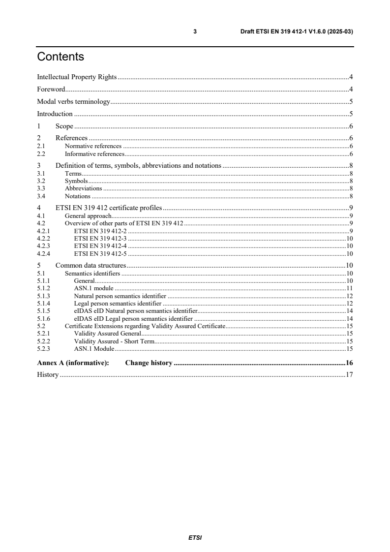 ETSI EN 319 412-1 V1.6.0 (2025-03) - Electronic Signatures and Trust Infrastructures (ESI); Certificate Profiles; Part 1: Overview and common data structures