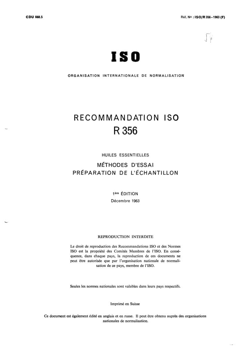 ISO/R 356:1963 - Title missing - Legacy paper document
Released:1/1/1963