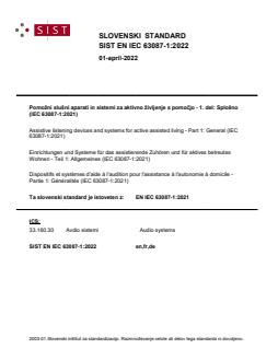 EN IEC 63087-1:2022 - Page 1 preview