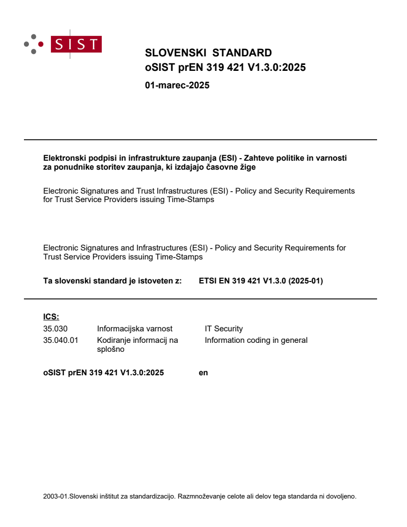 prEN 319 421 V1.3.0:2025