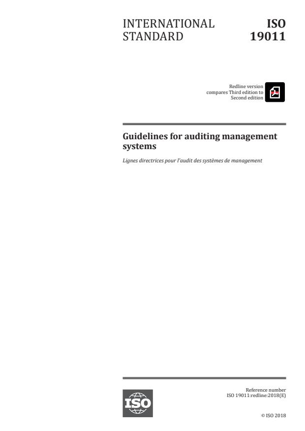REDLINE ISO 19011:2018 - Guidelines for auditing management systems