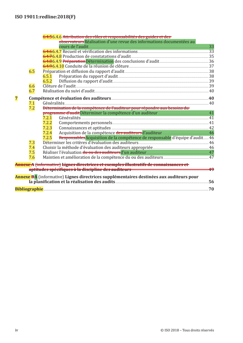ISO 19011:2018 REDLINE ISO 19011:2018 - Lignes directrices pour l'audit des systèmes de management
Released:7/3/2018 - Page 4 preview