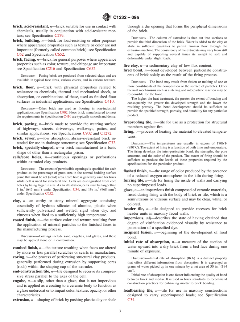 ASTM C1232-09a - Standard Terminology of Masonry