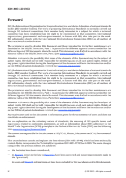 ISO 14851:2019 ISO 14851:2019 - Determination of the ultimate aerobic biodegradability of plastic materials in an aqueous medium — Method by measuring the oxygen demand in a closed respirometer
Released:3/7/2019 - Page 4 preview