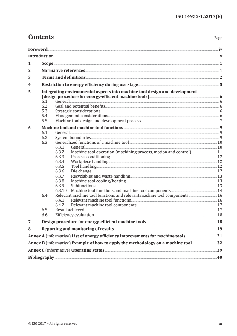 ISO 14955-1:2017 - Machine tools — Environmental evaluation of machine tools — Part 1: Design methodology for energy-efficient machine tools
Released:11/7/2017
