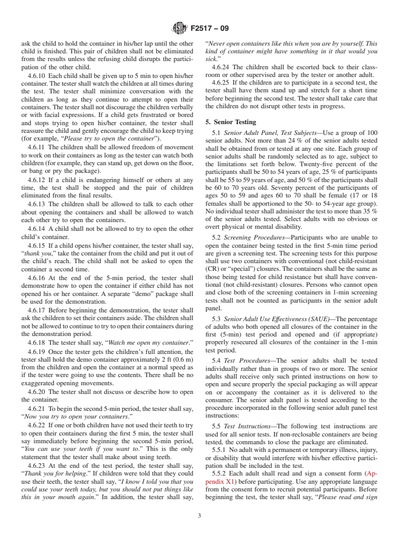 ASTM F2517-09 - Standard Specification for Determination of Child Resistance of Portable Fuel Containers for Consumer Use