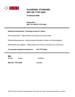 SIST EN 17707:2025 - Page 1 preview
