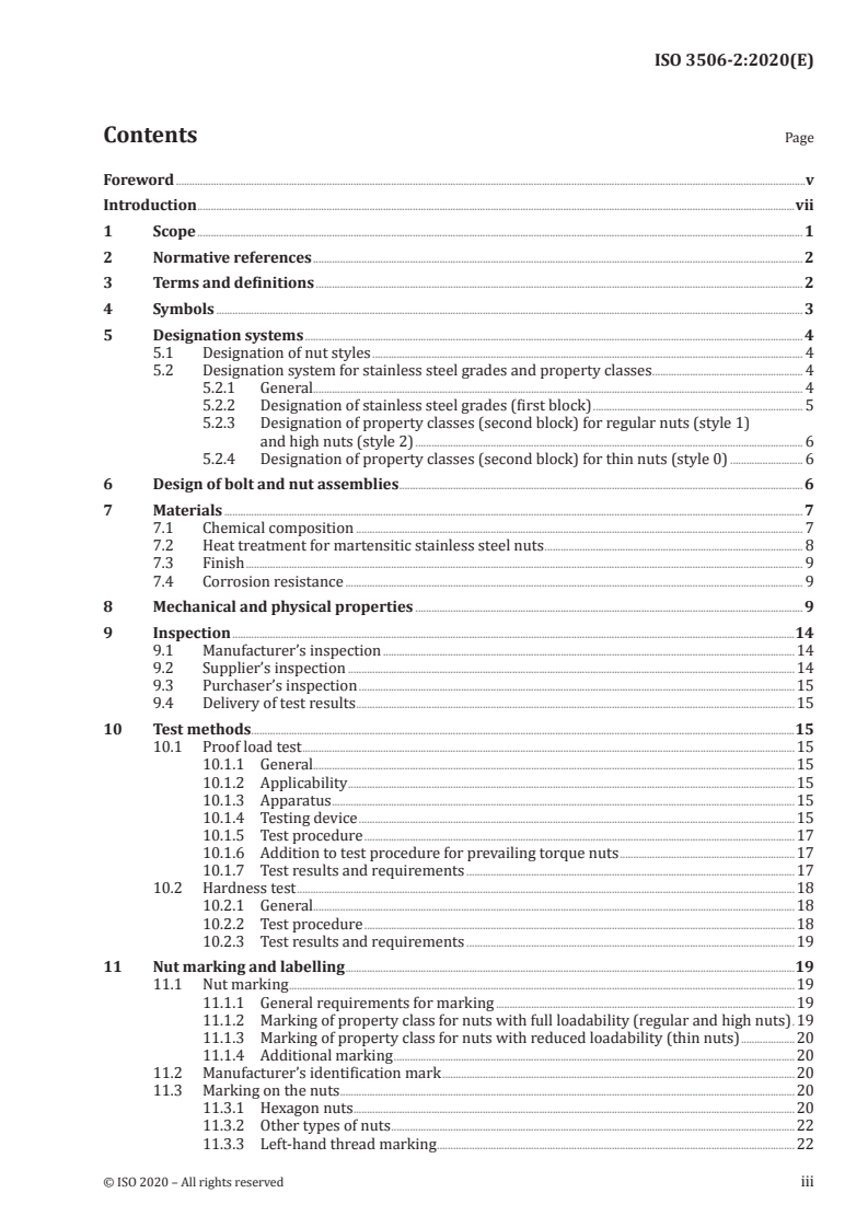 ISO 3506-2:2020 - Fasteners — Mechanical properties of corrosion-resistant stainless steel fasteners — Part 2: Nuts with specified grades and property classes
Released:4/6/2020