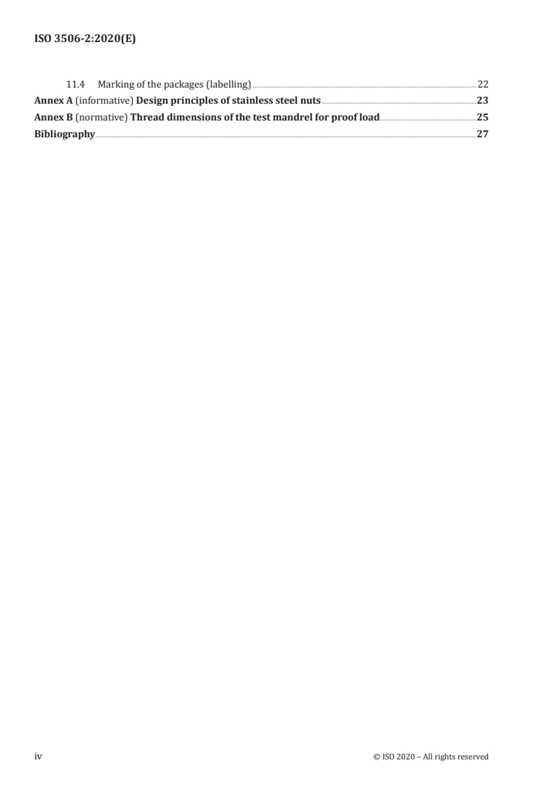 ISO 3506-2:2020 ISO 3506-2:2020 - Fasteners — Mechanical properties of corrosion-resistant stainless steel fasteners — Part 2: Nuts with specified grades and property classes
Released:4/6/2020 - Page 4 preview