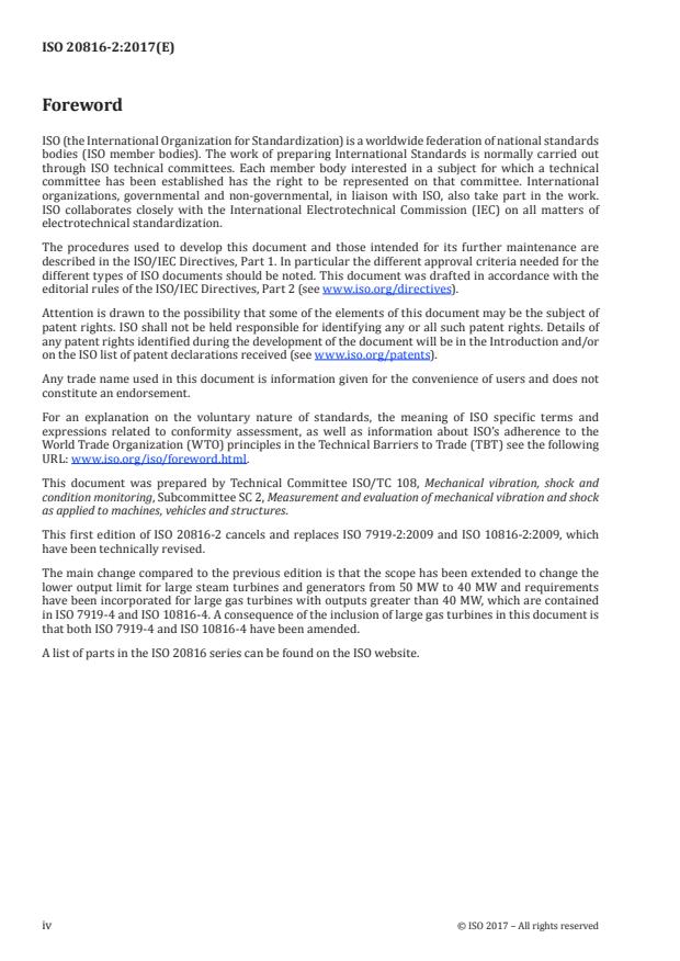 ISO 20816-2:2017 ISO 20816-2:2017 - Mechanical vibration -- Measurement and evaluation of machine vibration - Page 4 preview