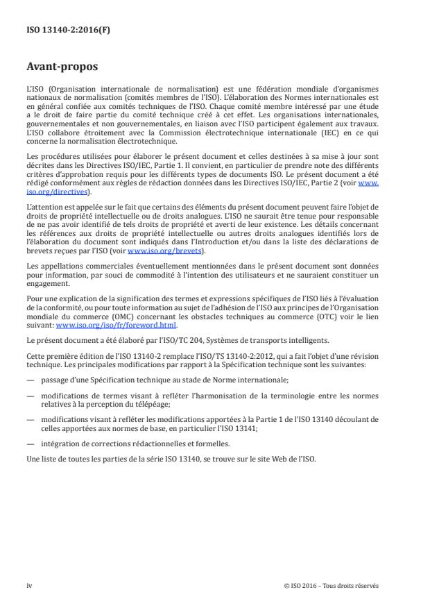 ISO 13140-2:2016 ISO 13140-2:2016 - Perception du télépéage -- Évaluation de conformité des équipements embarqués et des équipements d'infrastuctures routieres a l'ISO 13141 - Page 4 preview