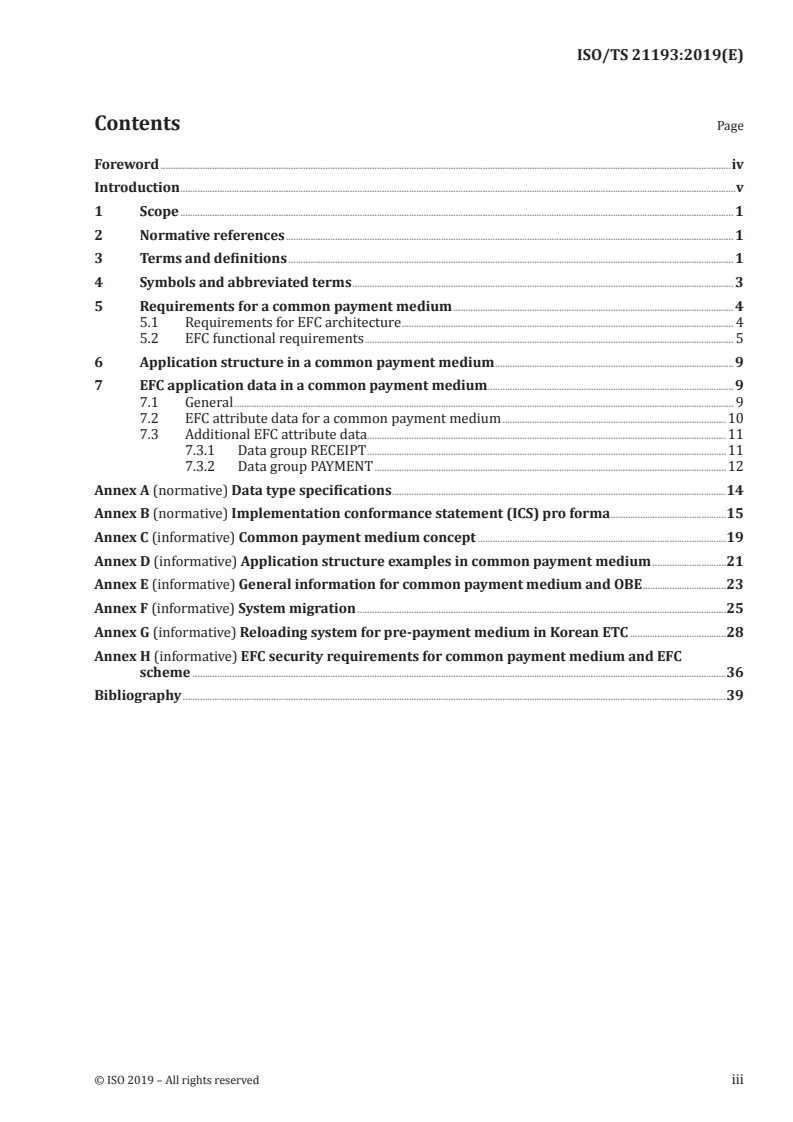 ISO/TS 21193:2019 - Electronic fee collection — Requirements for EFC application interfaces on common media
Released:10/1/2019