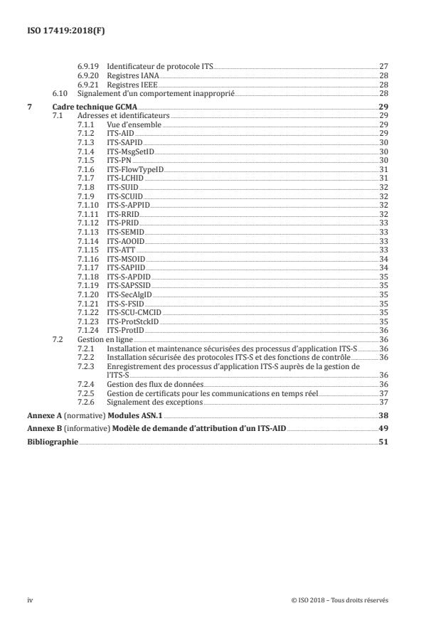 ISO 17419:2018 ISO 17419:2018 - Systemes intelligents de transport -- Systemes coopératifs -- Identification unique au niveau global - Page 4 preview