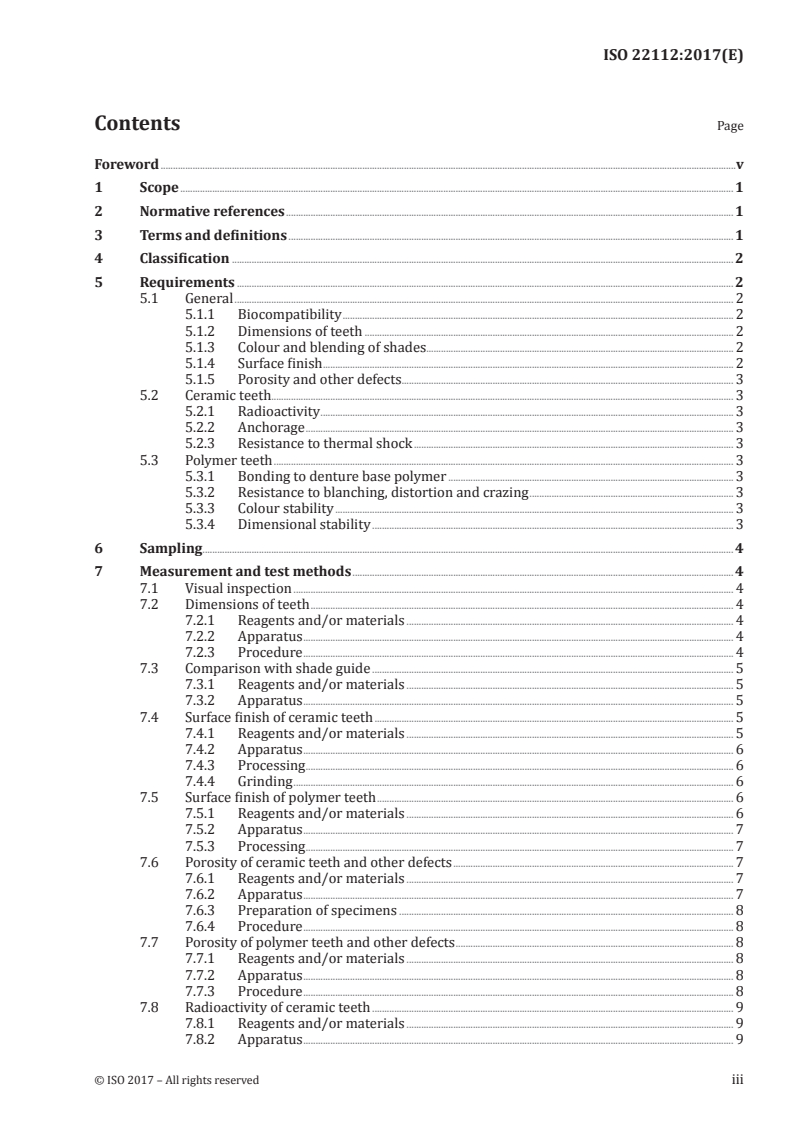 ISO 22112:2017 - Dentistry — Artificial teeth for dental prostheses
Released:7/28/2017