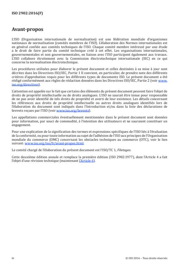 ISO 2902:2016 ISO 2902:2016 - Filetages métriques trapézoidaux ISO -- Vue d'ensemble - Page 4 preview