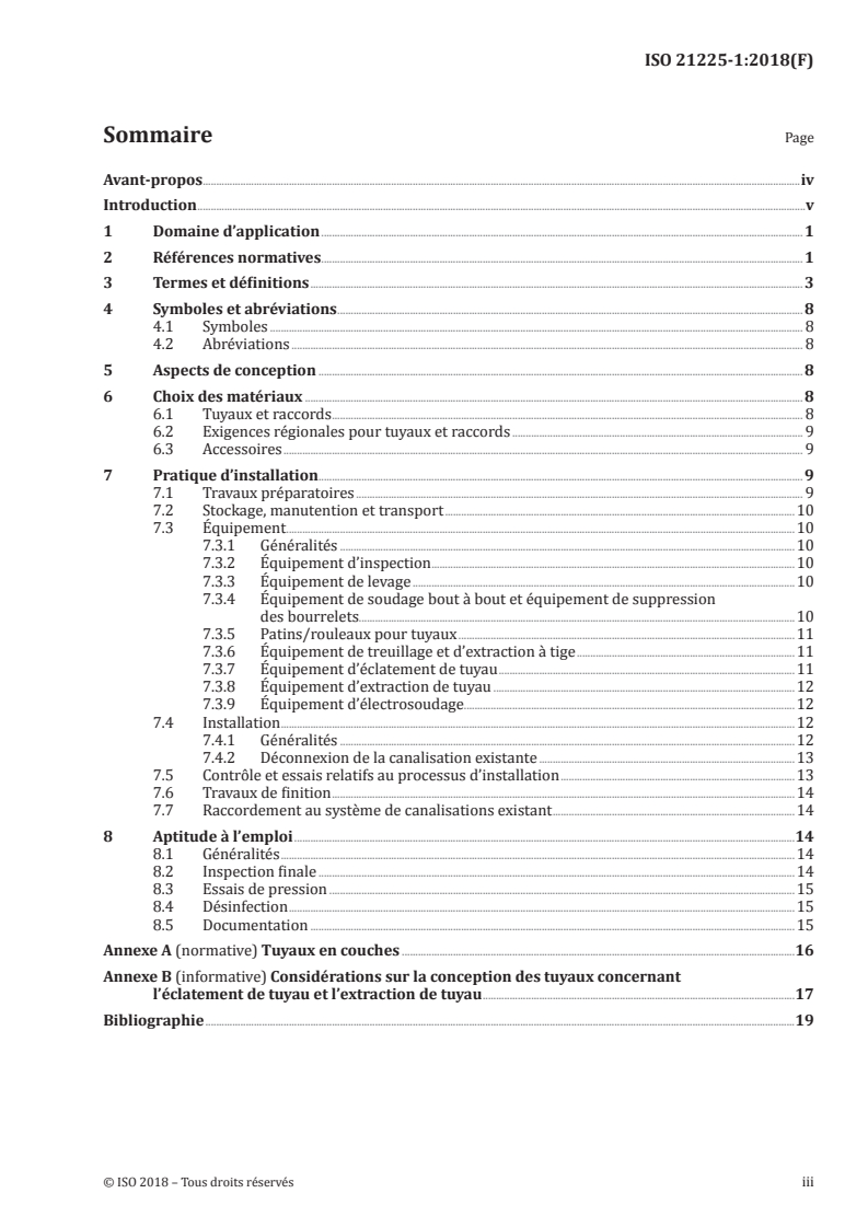 ISO 21225-1:2018 - Systèmes de canalisations en plastique pour le remplacement sans tranchée des réseaux de canalisations enterrés — Partie 1: Remplacement sur ligne par éclatement de tuyau et extraction de tuyau
Released:3/28/2018