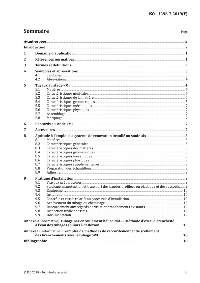 ISO 11296-7:2019 - Systèmes de canalisations en plastique pour la rénovation des réseaux de branchements et de collecteurs d'assainissement enterrés sans pression — Partie 7: Tubage par enroulement hélicoïdal
Released:1/11/2019