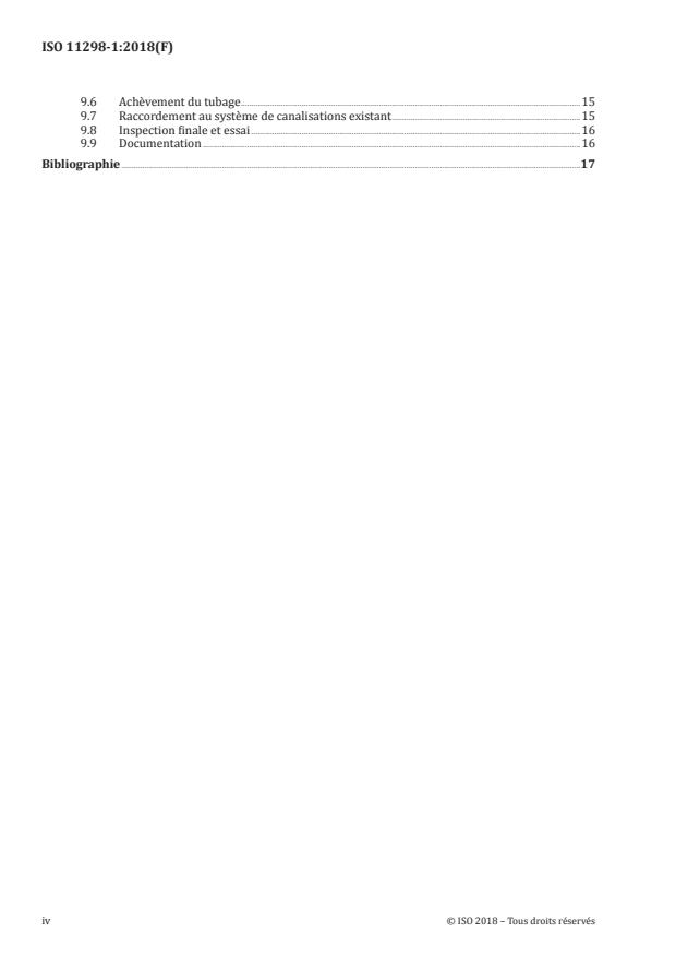 ISO 11298-1:2018 ISO 11298-1:2018 - Systemes de canalisations en plastique pour la rénovation des réseaux enterrés d'alimentation en eau - Page 4 preview
