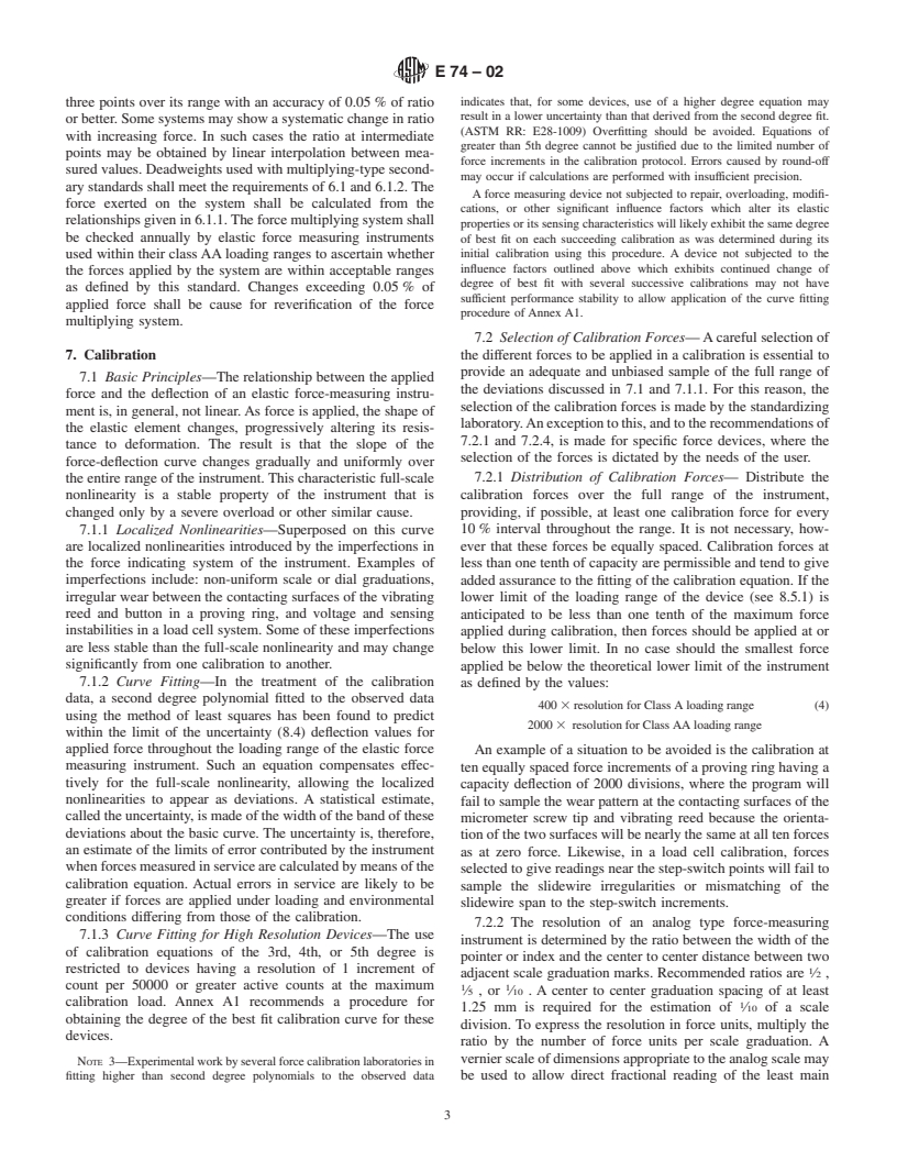 ASTM E74-02 - Standard Practice of Calibration of Force-Measuring Instruments for Verifying the Force Indication of Testing Machines