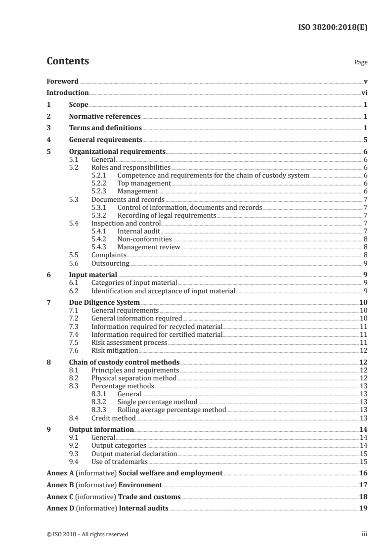 ISO 38200:2018 - Chain of custody of wood and wood-based products
Released:10/30/2018