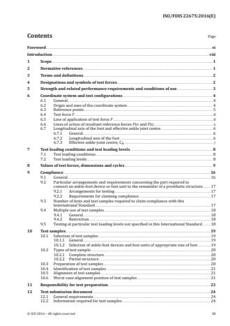 ISO 22675:2016 - Prosthetics -- Testing of ankle-foot devices and foot units -- Requirements and test methods