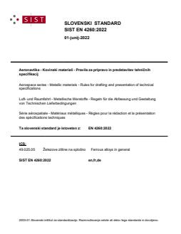 SIST EN 4260:2022 - Page 1 preview