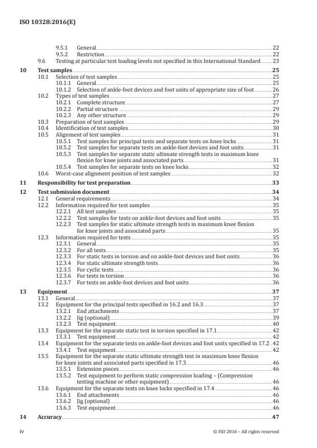 ISO 10328:2016 ISO 10328:2016 - Prosthetics -- Structural testing of lower-limb prostheses -- Requirements and test methods - Page 4 preview