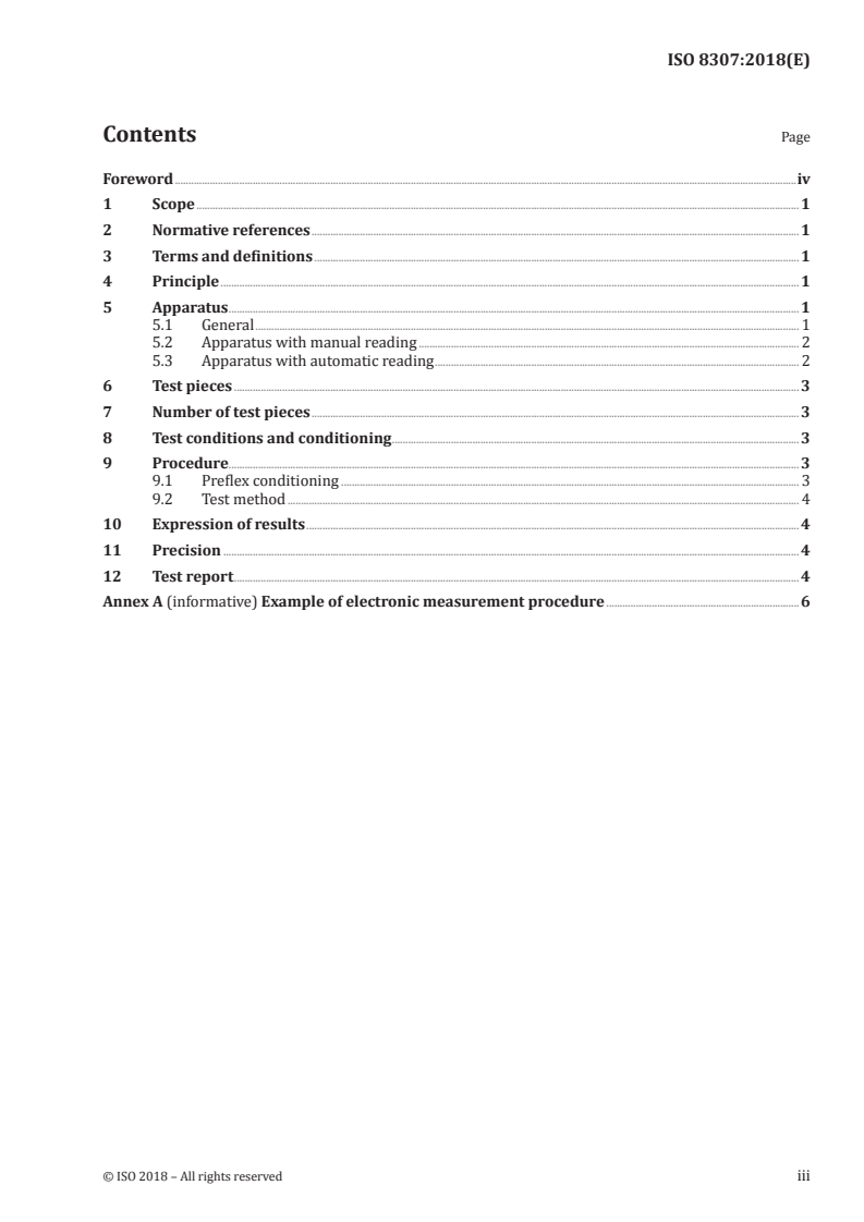 ISO 8307:2018 - Flexible cellular polymeric materials — Determination of resilience by ball rebound
Released:7/17/2018