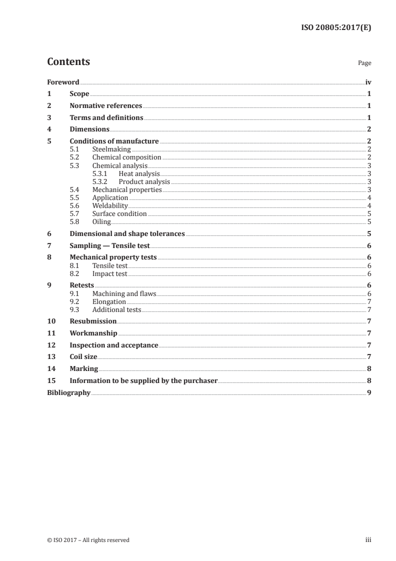 ISO 20805:2017 - Hot-rolled steel sheet in coils of higher yield strength with improved formability and heavy thickness for cold forming
Released:11/21/2017