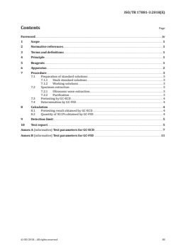 ISO/TR 17881-3:2018 - Textiles — Determination of certain flame retardants — Part 3: Chlorinated paraffin flame retardants
Released:3/16/2018 - Page 3 preview