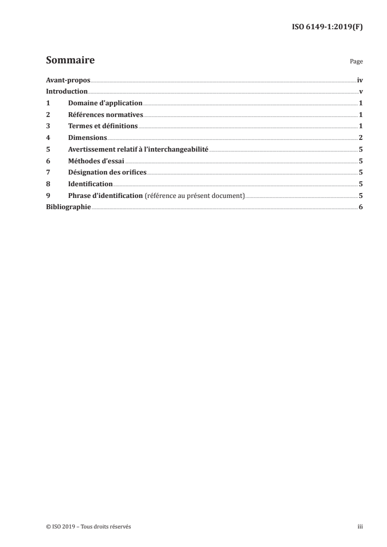 ISO 6149-1:2019 - Raccordements pour transmissions hydrauliques et applications générales — Orifices et éléments mâles à filetage métrique ISO 261 et joint torique — Partie 1: Orifices à joint torique dans un logement tronconique
Released:4/16/2019