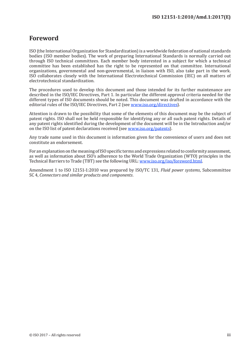 ISO 12151-1:2010/Amd 1:2017 ISO 12151-1:2010/Amd 1:2017 - Connections for hydraulic fluid power and general use — Hose fittings — Part 1: Hose fittings with ISO 8434-3 O-ring face seal ends — Amendment 1
Released:2/14/2017