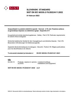 SIST EN IEC 60335-2-76:2022/A11:2022 - Page 1 preview