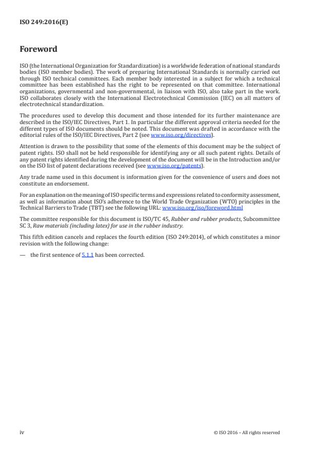 ISO 249:2016 ISO 249:2016 - Rubber, raw natural -- Determination of dirt content - Page 4 preview