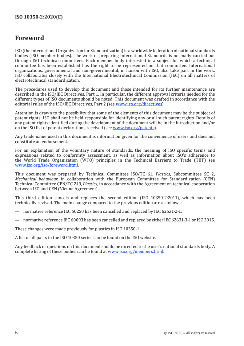 ISO 10350-2:2020 ISO 10350-2:2020 - Plastics — Acquisition and presentation of comparable single-point data — Part 2: Long-fibre-reinforced plastics
Released:7/22/2020 - Page 4 preview