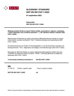 EN ISO 5167-1:2022 - BARVE - Page 1 preview