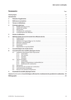 ISO 16312-1:2016 - Lignes directrices pour évaluer la validité des modèles de feu physiques pour l'obtention de données sur les effluents du feu en vue de l'évaluation des risques et dangers — Partie 1: Critères
Released:11/14/2016 - Page 3 preview