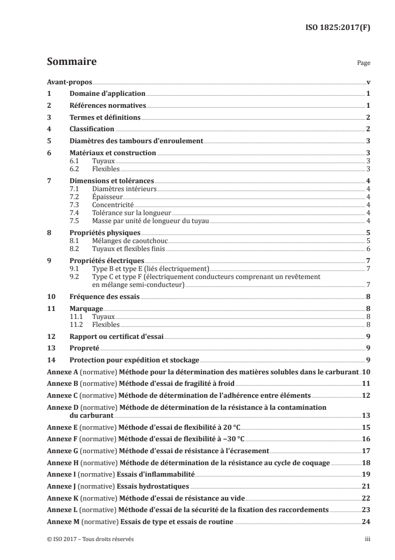 ISO 1825:2017 - Tuyaux et flexibles en caoutchouc pour le ravitaillement carburant et la vidange des avions au sol — Spécifications
Released:11/28/2017