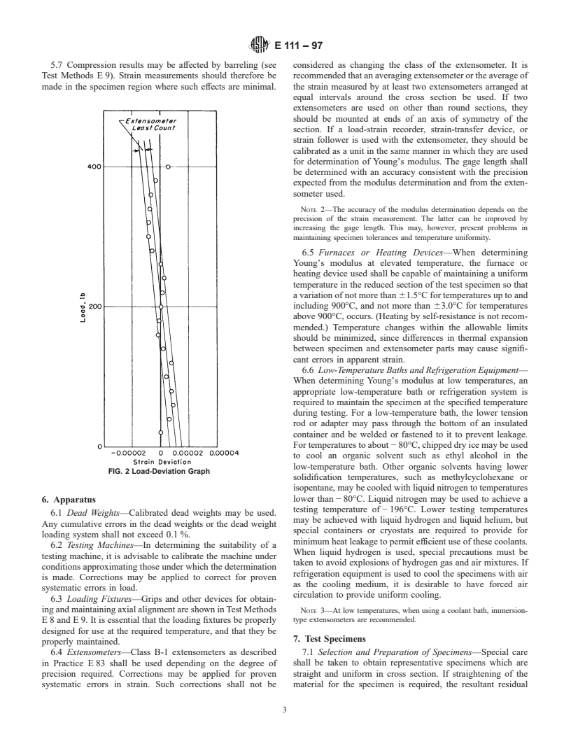 ASTM E111-97 - Standard Test Method for Young's Modulus, Tangent Modulus, and Chord Modulus