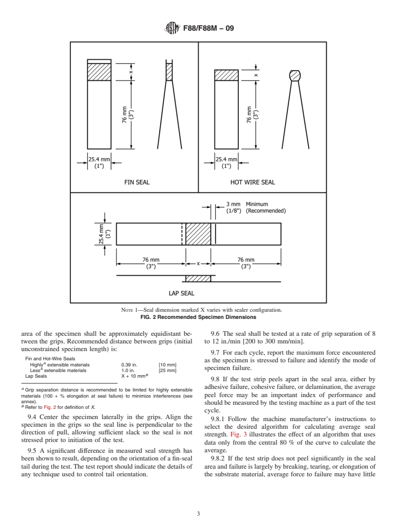 ASTM F88/F88M-09 - Standard Test Method for Seal Strength of Flexible Barrier Materials