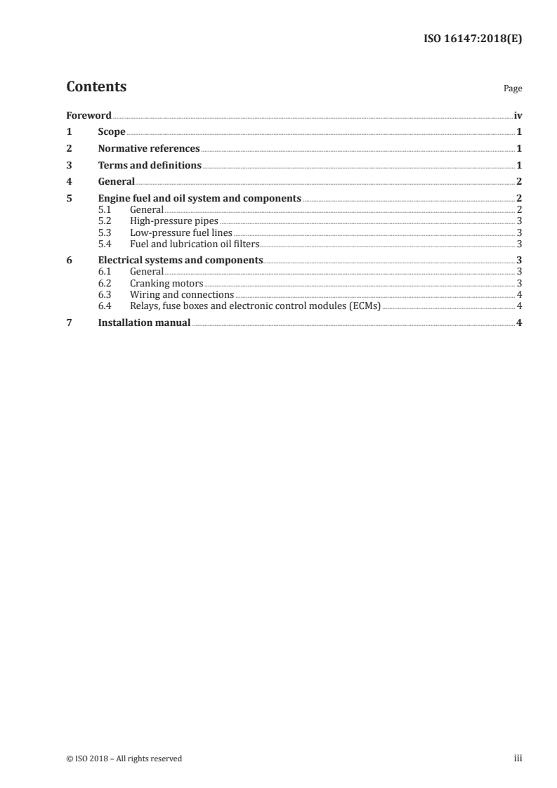 ISO 16147:2018 - Small craft — Inboard diesel engines — Engine-mounted fuel, oil and electrical components
Released:5/16/2018