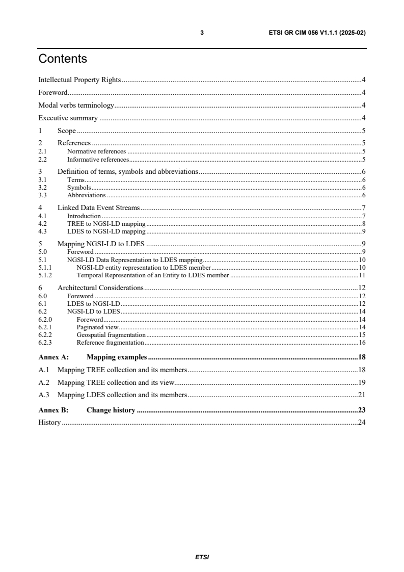 ETSI GR CIM 056 V1.1.1 (2025-02) - Context Information Management (CIM); Handling of Linked Data Event Streams with NGSI-LD